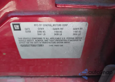 2008 Cadillac Cts Standard из США, поврежденный, VIN 1G6DG577580172861